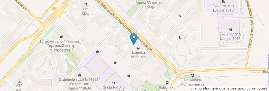 Mapa de ubicacion de Диамант Корпорейшн en Russia, Central Federal District, Moscow, Western Administrative Okrug, Novo-Peredelkino District.