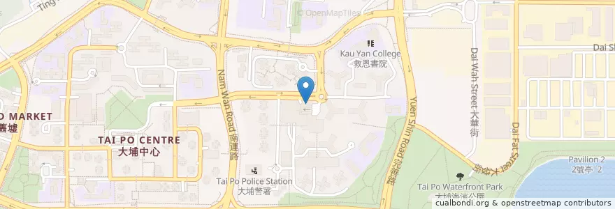 Mapa de ubicacion de 富善邨 Fu Shin Estate en الصين, هونغ كونغ, غوانغدونغ, الأقاليم الجديدة, 大埔區 Tai Po District.