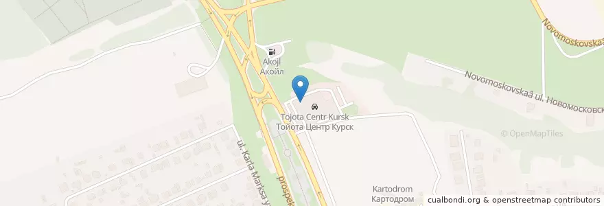 Mapa de ubicacion de Банк Зенит en Rússia, Distrito Federal Central, Oblast De Kursk, Курский Район, Городской Округ Курск.