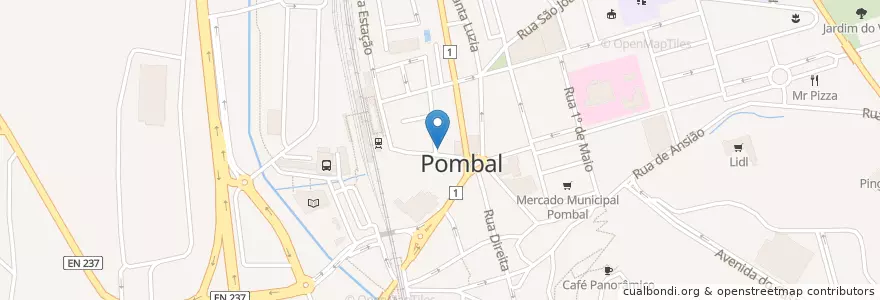 Mapa de ubicacion de PSP - Polícia de Seguranca Pública de Pombal en Portugal, Centro, Leiria, Pinhal Litoral, Pombal, Pombal.