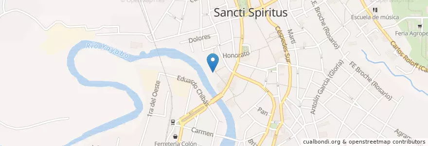 Mapa de ubicacion de Casa de la Música en كوبا, Sancti Spiritus, Sancti Spiritus, Ciudad De Sancti Spiritus.