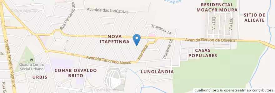 Mapa de ubicacion de Bar A Jaqueira en Brasilien, Nordosten, Bahia, Região Geográfica Intermediária De Vitória Da Conquista, Microrregião De Itapetinga, Itapetinga.