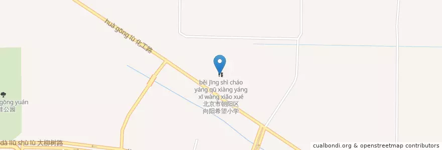 Mapa de ubicacion de 北京市朝阳区向阳希望小学 en 中国, 北京市, 河北省, 朝阳区.