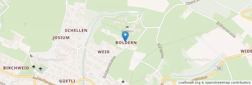 Mapa de ubicacion de Boldern en Suiza, Zúrich, Bezirk Meilen, Männedorf.