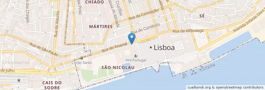 Mapa de ubicacion de Aura en 葡萄牙, Lisboa, Grande Lisboa, Santa Maria Maior.