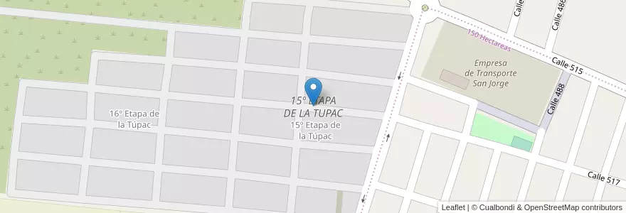 Mapa de ubicacion de 15º ETAPA DE LA TUPAC en Argentina, Jujuy, Departamento Doctor Manuel Belgrano, Municipio De San Salvador De Jujuy, Alto Comedero.