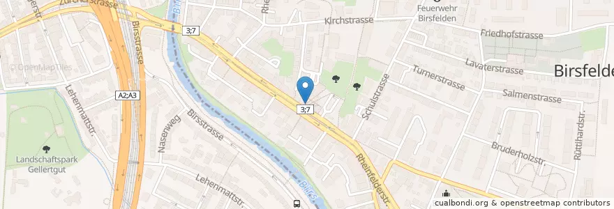 Mapa de ubicacion de Hard Apotheke en スイス, Bezirk Arlesheim, Basel, Birsfelden.
