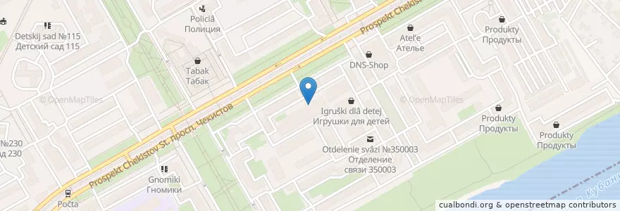 Mapa de ubicacion de Автошкола en Russie, District Fédéral Du Sud, Kraï De Krasnodar, Городской Округ Краснодар.