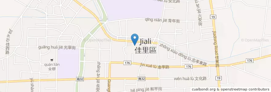 Mapa de ubicacion de 佳里分局 en 타이완, 타이난 시, 자리구.