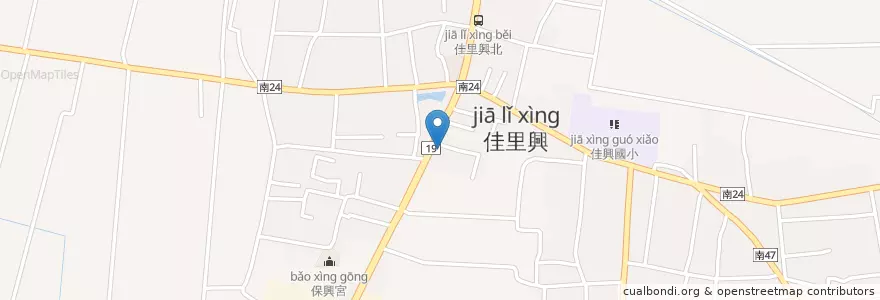Mapa de ubicacion de 佳興郵局 en Taiwan, 臺南市, 佳里區.