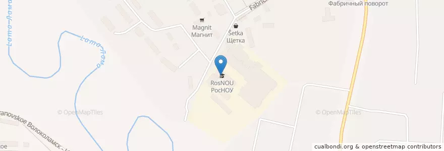 Mapa de ubicacion de РосНОУ en Rusia, Центральный Федеральный Округ, Московская Область, Волоколамский Городской Округ.