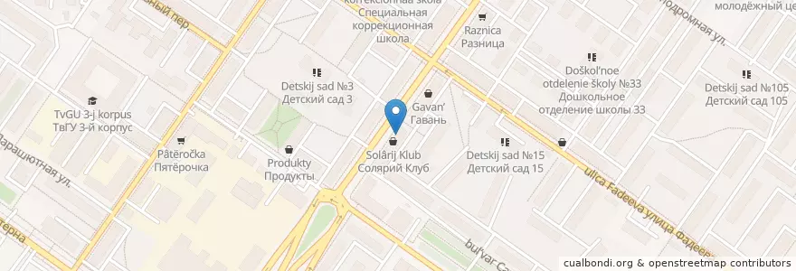 Mapa de ubicacion de Инвитро en Rusland, Centraal Federaal District, Тверская Область, Городской Округ Тверь, Калининский Район.