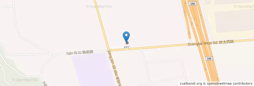 Mapa de ubicacion de KFC en China, Jiangsu, Nanjing, Jiangning.