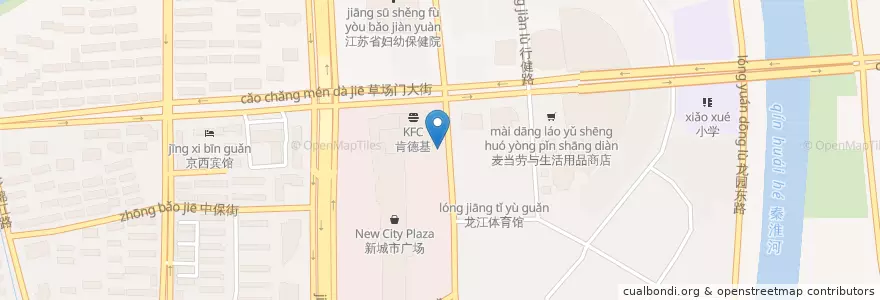 Mapa de ubicacion de 龙江小区 en Китай, Цзянсу, Нанкин, Гулоу.
