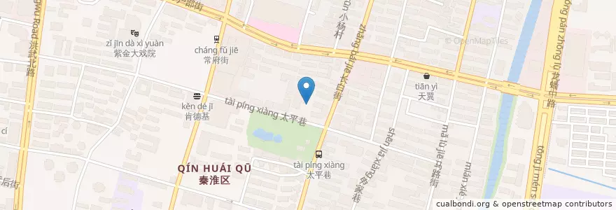 Mapa de ubicacion de 太平巷幼儿园 en China, Jiangsu, Nanjing, Qinhuai.