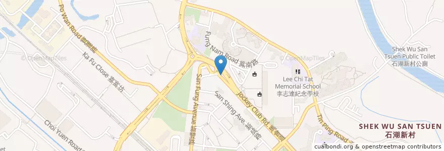 Mapa de ubicacion de Jockey Club Road Car Park en 중국, 홍콩, 광둥성, 신제, 北區 North District.