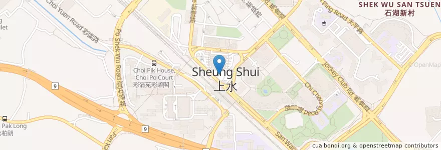 Mapa de ubicacion de 上水站小巴總站 en 中国, 香港, 广东省, 新界, 北區.