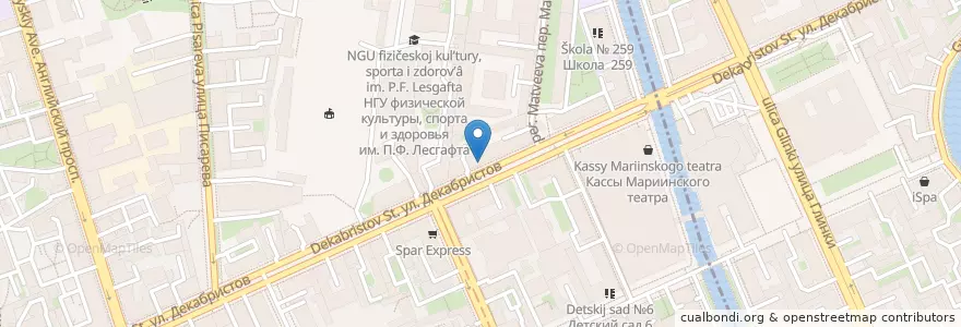 Mapa de ubicacion de Линдфорс en Russland, Föderationskreis Nordwest, Oblast Leningrad, Sankt Petersburg, Адмиралтейский Район.