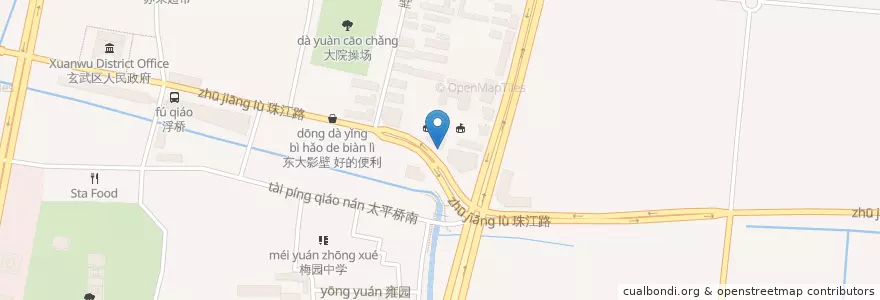 Mapa de ubicacion de 招商银行 en China, Jiangsu, Nanjing, 玄武区.