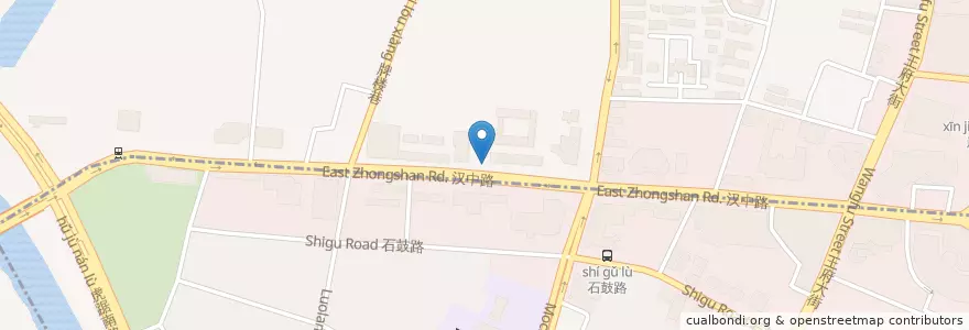 Mapa de ubicacion de 中国银行 en 中国, 江蘇省, 南京市, 鼓楼区.