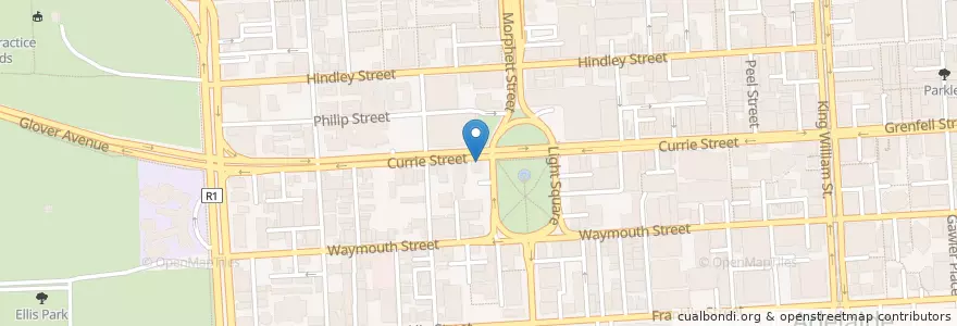 Mapa de ubicacion de Colonel Light Hotel en استرالیا, South Australia, Adelaide, Adelaide City Council.