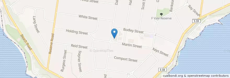 Mapa de ubicacion de St Michael & All Angels en Australia, Victoria, City Of Bayside.