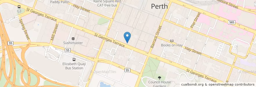 Mapa de ubicacion de Dôme en Australië, West-Australië, City Of Perth.