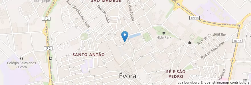 Mapa de ubicacion de CTT en 포르투갈, Alentejo, Alentejo Central, Évora, Évora, Bacelo E Senhora Da Saúde, Évora.