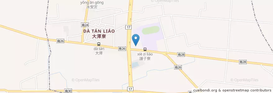 Mapa de ubicacion de 第一商業銀行大潭辦事處 en Tayvan, 臺南市, 七股區.