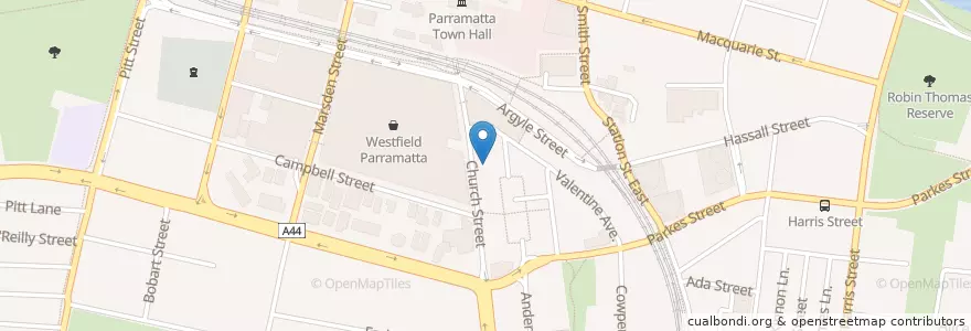 Mapa de ubicacion de St George en Australie, Nouvelle Galles Du Sud, Sydney, City Of Parramatta Council.