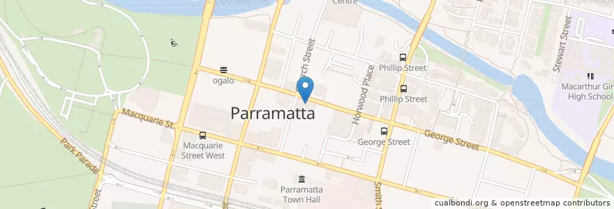 Mapa de ubicacion de st.george en Austrália, Nova Gales Do Sul, Sydney, City Of Parramatta Council.