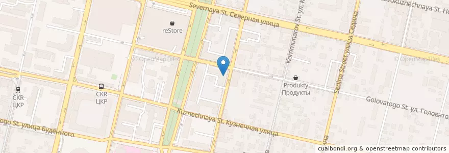 Mapa de ubicacion de Санфарма en Rússia, Distrito Federal Do Sul, Krai De Krasnodar, Городской Округ Краснодар.