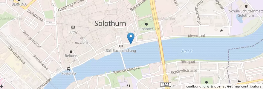 Mapa de ubicacion de Solheure en 瑞士, Solothurn, Amtei Solothurn-Lebern, Bezirk Solothurn, Bezirk Wasseramt, Solothurn.