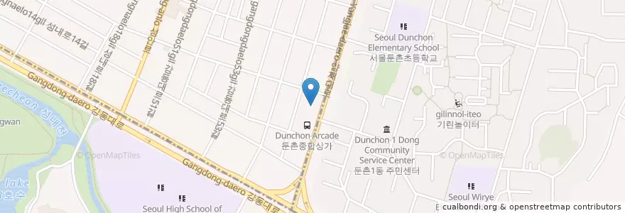 Mapa de ubicacion de 맥도날드 en Coreia Do Sul, Seul, 성내동, 성내3동.
