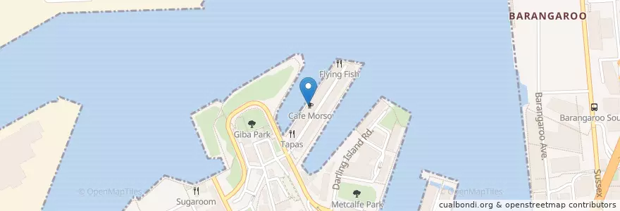 Mapa de ubicacion de Cafe Morso en Avustralya, New South Wales, Council Of The City Of Sydney, Sydney.
