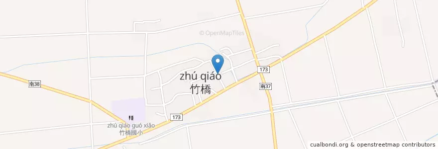 Mapa de ubicacion de 竹橋七十二份慶善宮 en 台湾, 台南市, 七股区.