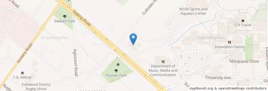 Mapa de ubicacion de Free lockers in Car Park en Australie, Nouvelle Galles Du Sud, Sydney, Council Of The City Of Ryde.