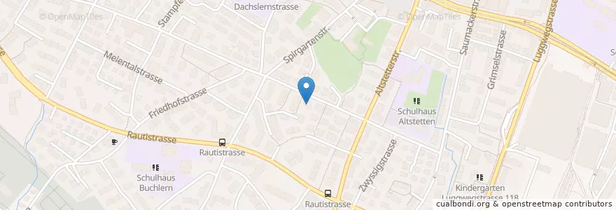 Mapa de ubicacion de Kindergarten Eugen-Huber-Strasse en スイス, チューリッヒ, Bezirk Zürich, Zürich.