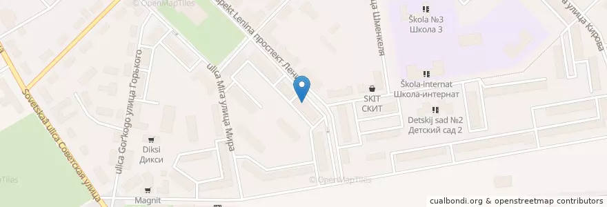 Mapa de ubicacion de Нелидовская межпоселенческая центральная библиотека en Russia, Central Federal District, Tver Oblast, Nelidovsky District.
