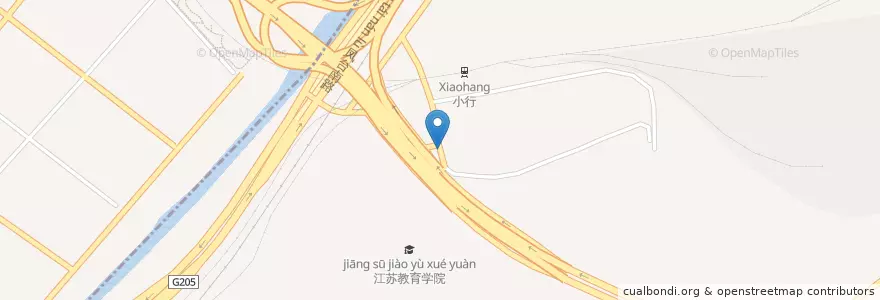 Mapa de ubicacion de 小行小区 en 中国, 江苏省, 南京市, 雨花台区.