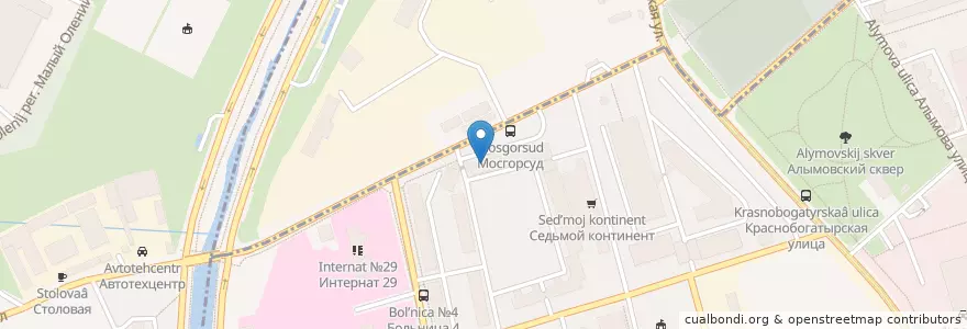 Mapa de ubicacion de Отделение связи №107076 en Rusland, Centraal Federaal District, Moskou, Восточный Административный Округ.