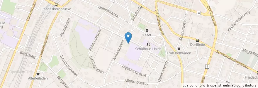 Mapa de ubicacion de Tagesschule Viso Parents en Switzerland, Zurich, District Zurich, Zurich.
