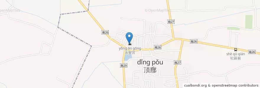 Mapa de ubicacion de 永安宮 en Tayvan, 臺南市, 佳里區, 七股區.