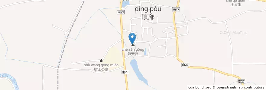 Mapa de ubicacion de 鎮安宮 en Taiwán, 臺南市, 佳里區, 七股區.