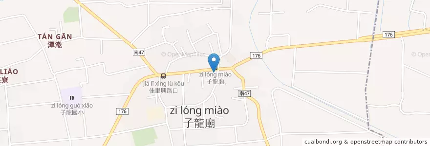 Mapa de ubicacion de 子龍派出所 en 臺灣, 臺南市, 佳里區.