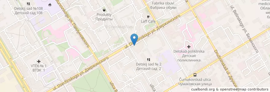 Mapa de ubicacion de Банк Москвы en Rússia, Distrito Federal Central, Oblast De Kursk, Курский Район, Городской Округ Курск.