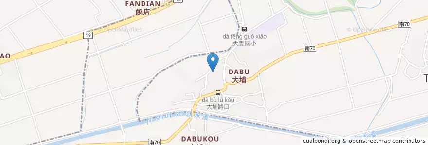 Mapa de ubicacion de 南天宮 en Taïwan, Tainan, District De Xuejia.