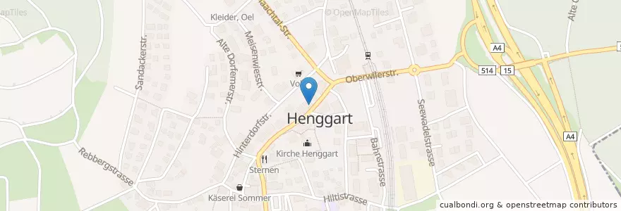 Mapa de ubicacion de Café Schläpfer en 瑞士, 蘇黎世, Bezirk Andelfingen, Henggart.
