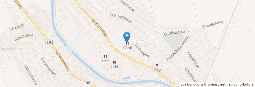 Mapa de ubicacion de Gärtli en Svizzera, Zurigo, Bezirk Dielsdorf, Niederglatt.
