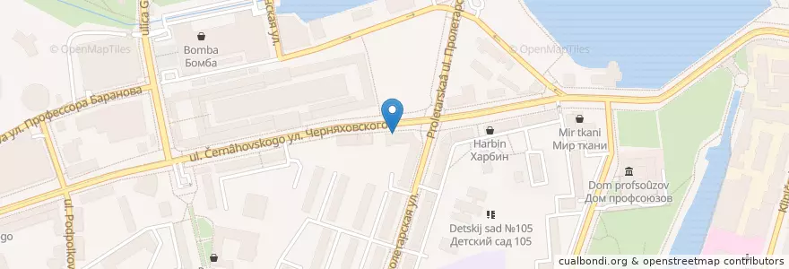 Mapa de ubicacion de Отделение связи №236021 en Rusia, Северо-Западный Федеральный Округ, Wilayah Kaliningrad, Городской Округ Калининград.